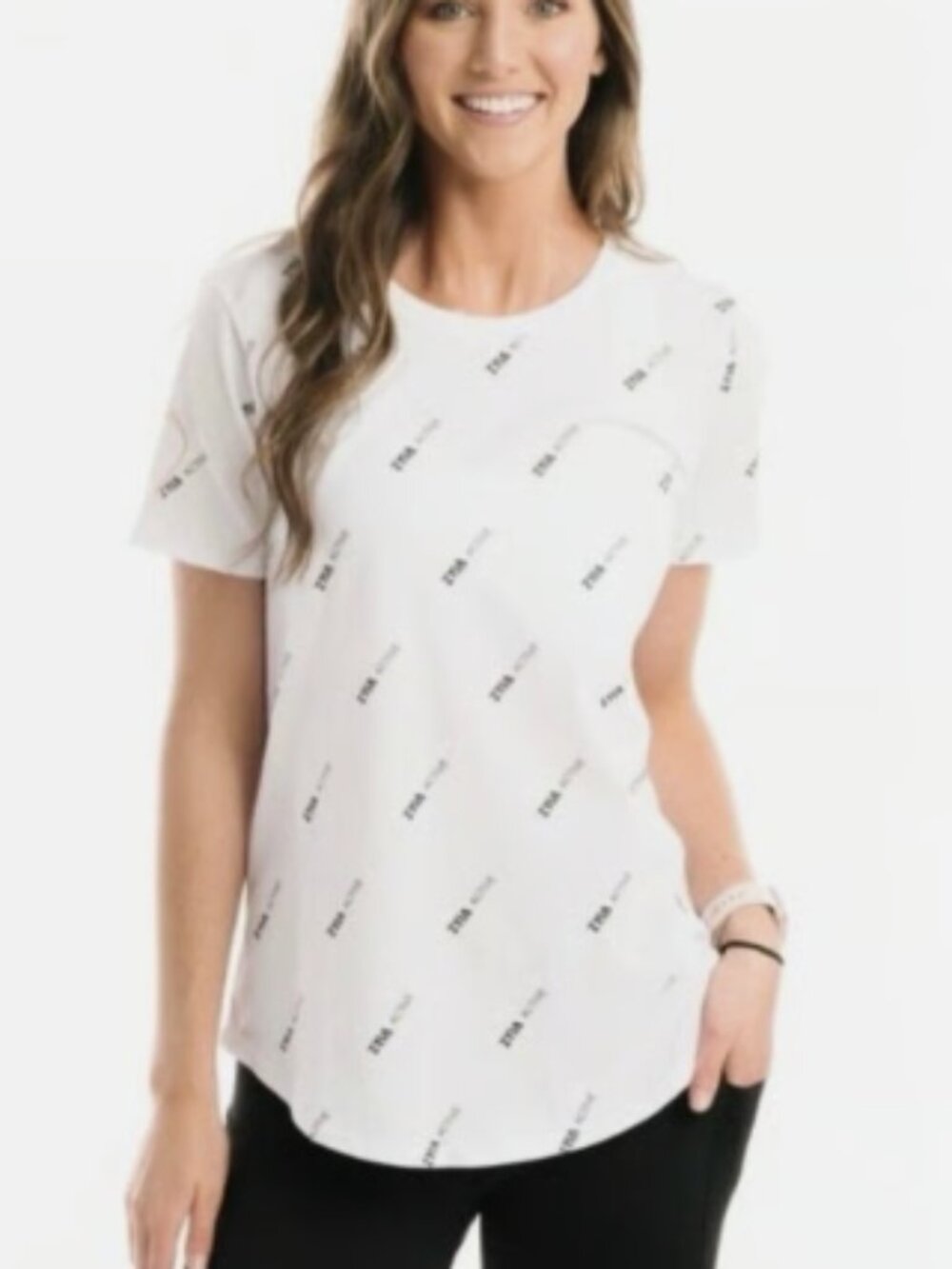 ZYIA Active Gray Pattern Swoop T